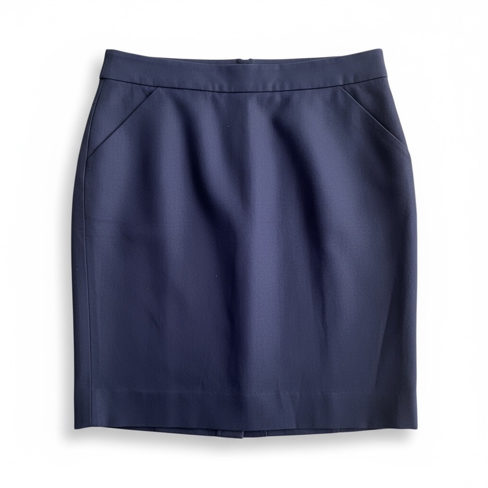 J. Crew Elegant Navy Pencil Skirt